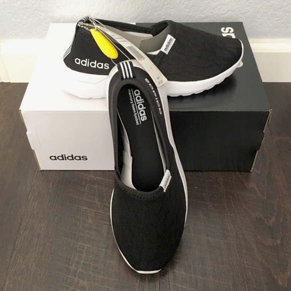 Adidas Cloudfoam Lite Racer Black Sneakers 7.5 - Picture 2 of 5
